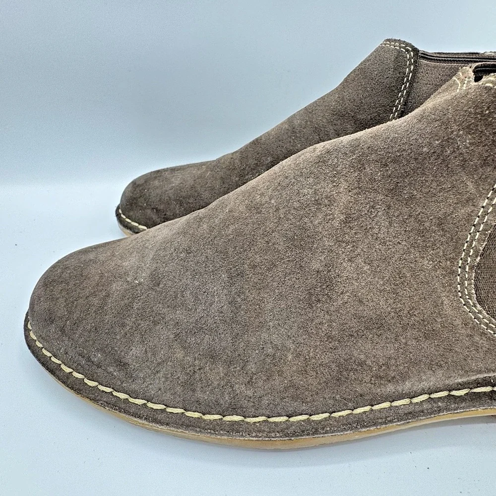 Georgia Boot Giant Chelsea Boots Mens 9.5 Brown Suede Slip On Casual Work
